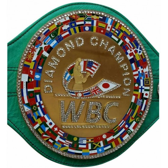 WBC Diamond Championship Belt Adult Size Title Belts Leather center plate stone