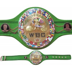 WBC Jeff Championship Boxing Belt Replica 3D Center Plate Genuine Leather Adult