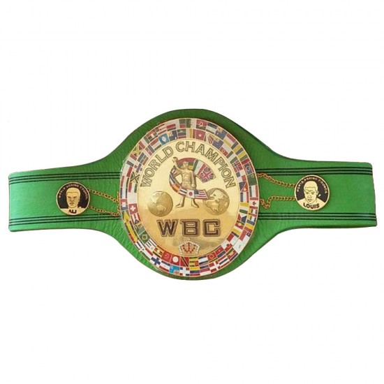 WBC Jeff Championship Boxing Belt Replica 3D Center Plate Genuine Leather Adult