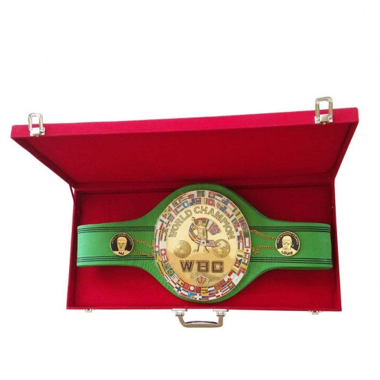 WBC Jeff Championship Boxing Belt Replica 3D Center Plate Genuine Leather Adult