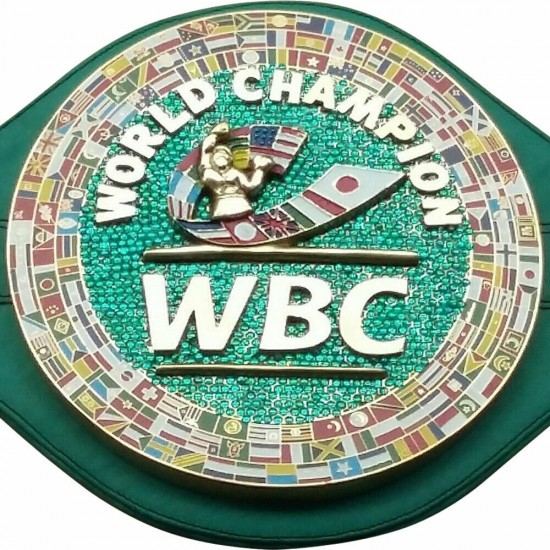 WBC EMERALD Championship Boxing Belt Genuine Leather & PU Leather Replica Adult