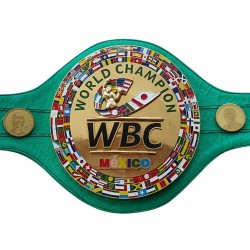 WBC Mexico Boxing Championship Belt 3D Logo Adult Real Leather Replica