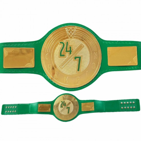 WWE 24/7 Champion Title Wrestling Belt High Quality Metal Bras Plated