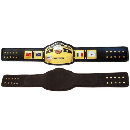 NWA Global World Heavy Weight Championship Belt Replica Adult Belt Zinc plated