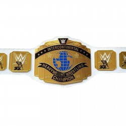 WWE WHITE INTERCONTINENTAL CHAMPIONSHIP ADULT SIZE METAL REPLICA BELT