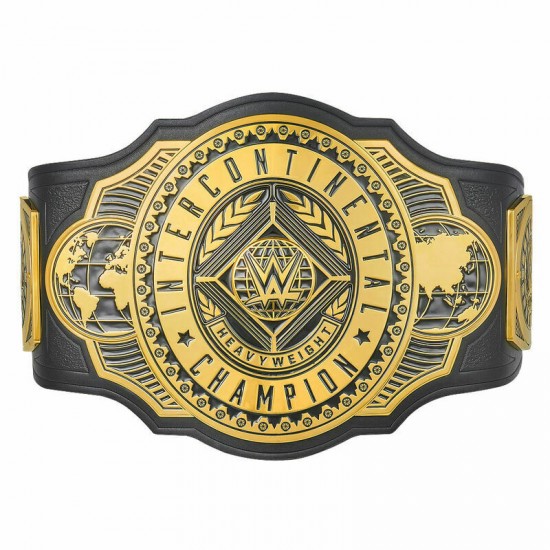 WWE Intercontinental Championship Belt Brass Metal Plated Title Belt Gold