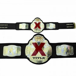 NWA TNA X Title championship wrestling belt dual plated