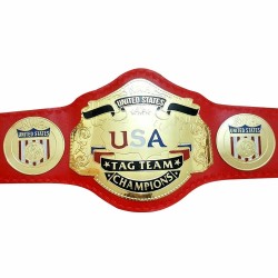 NWA US TAG TEAM CHAMPIONSHIP BELT ADULT SIZE RED