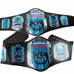 ROH World Television Wrestling Champion Belt Leather Zinc Plates Replica Adults
