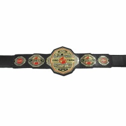 ROH Six Man World Tag Team Champions Wrestling Belt Leather Replica Plates Adult