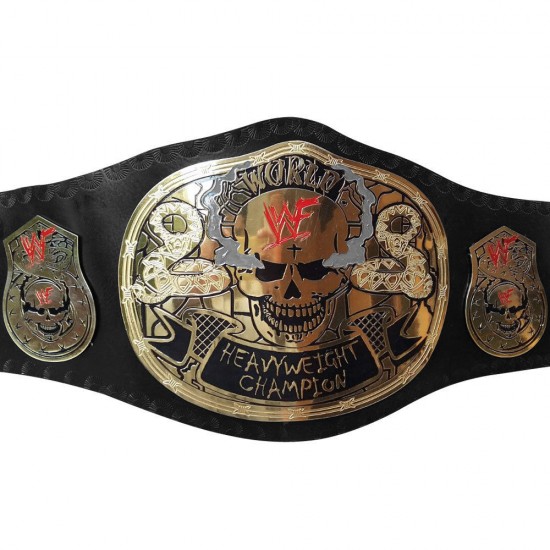 WWF Stone Cold Smoking Skull Championship Belt Adult Replica Metal Plated Belts