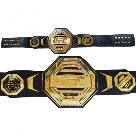 UFC WORLD Championship Replica Dual Plated Belt Adult Size