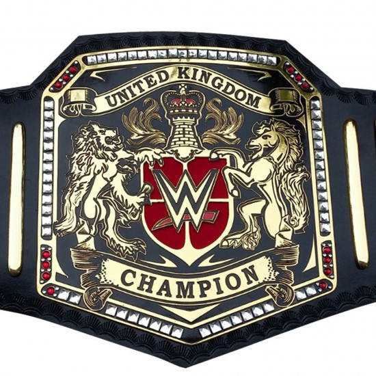 WWE UNITED KINGDOM Championship Belt Brass Plated Replica Belt Adult