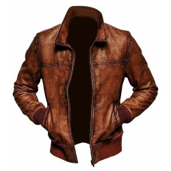 Vintage Brown Leather Jacket